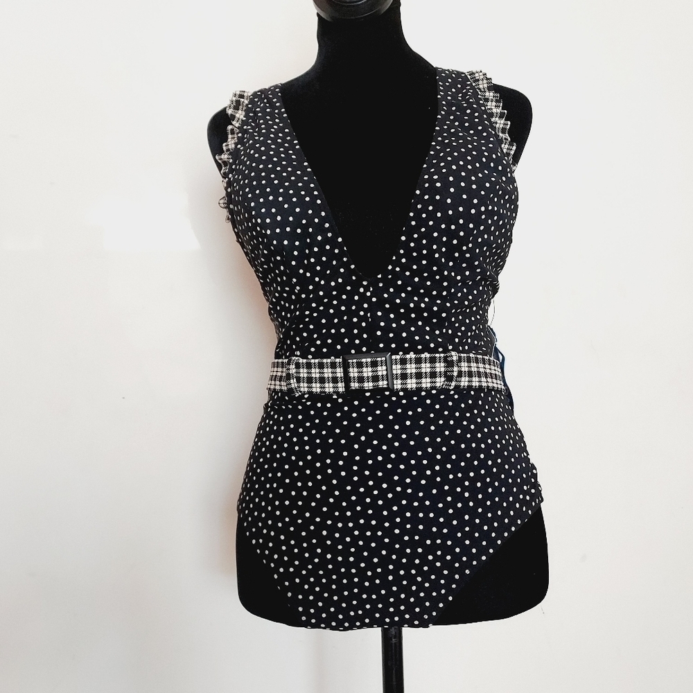 Skinny Dippers One-Piece Ruffled Sleeves Sz-S NWT